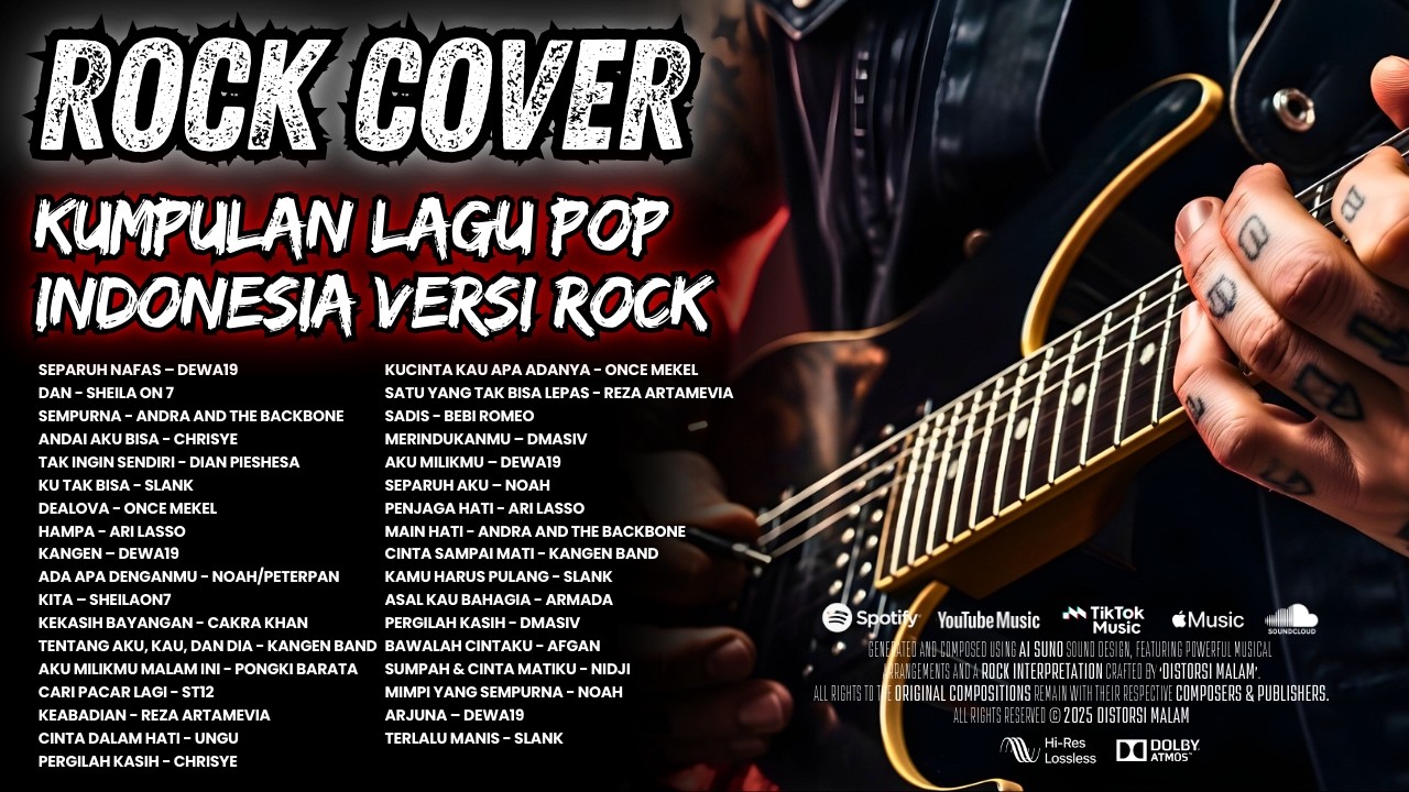 Playlist Rock Energy Cover - Lagu Indonesia Terbaik┃Rock Cover by DISTORSI MALAM