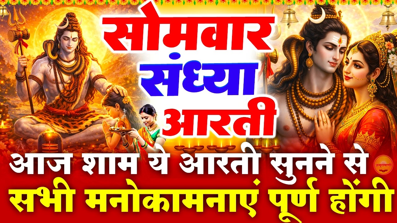 सोमवार स्पेशल संध्या भक्ति- शिव जी की चमत्कारी आरती-ॐ जय शिव ओमकारा- om jai shiv om kara-Shiv Bhajan