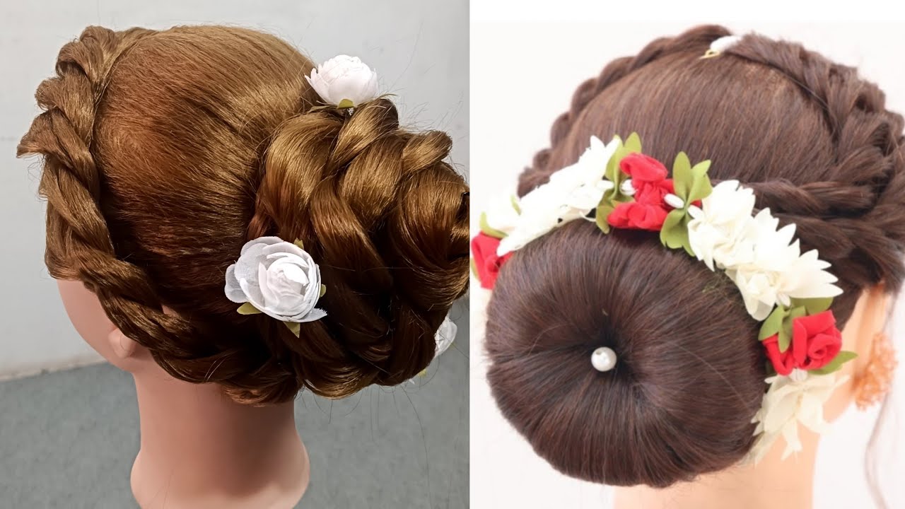 simple wedding juda hair style सिखे