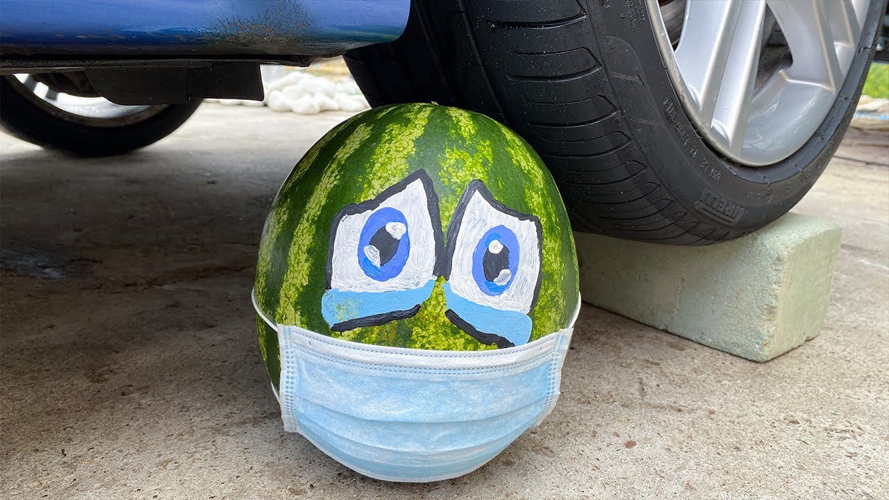 EXPERIMENT Car vs ICE WATERMELON! Experiments and Crunch things with car