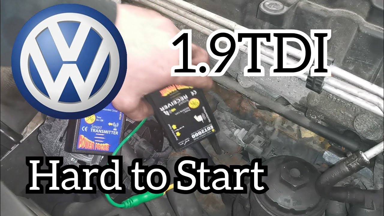 VW Caddy/Golf Mk5 1.9TDI PD, двигатель плохо заводится. Поиск обрыва провода с помощью PowerProbe...