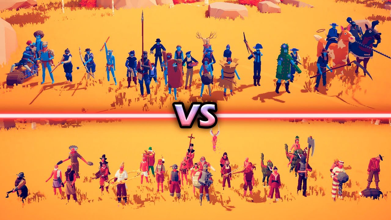 TRIBAL + FARMER + RENAISSANCE + WILD WEST vs SECRET TEAM - Totally Accurate Battle Simulator | TABS