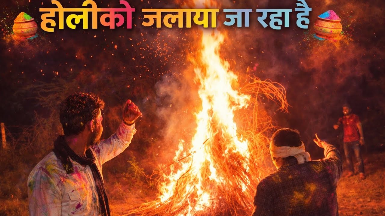 Holika Dahan 2026 | होलिका जलाते हुए शानदार नज़ारा