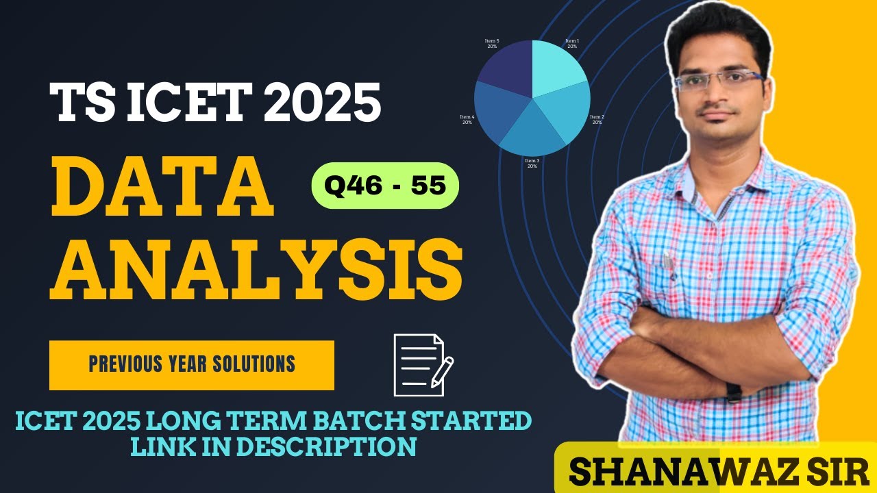 Data Analysis & Venn Diagrams (Q46 - 55) TS ICET 2024 Previous Q's Explanation | ICET 2025 Live |