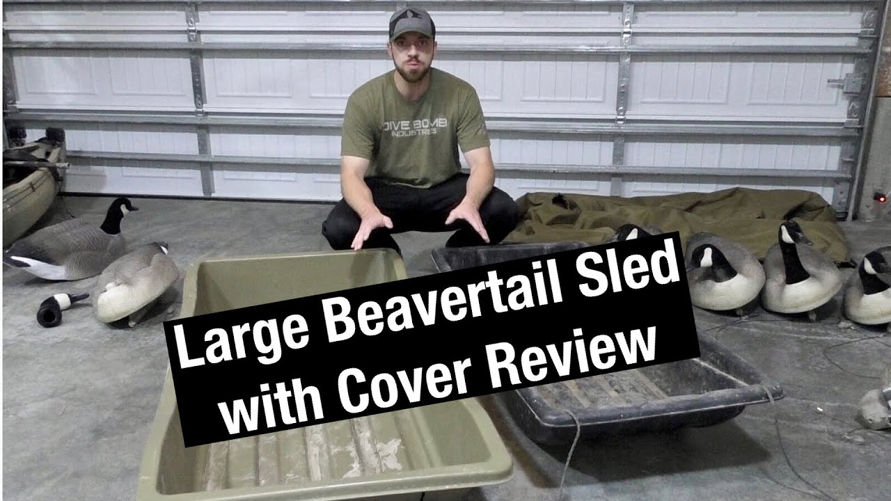 LARGE DECOY SLED! | HOLDS TWO DOZEN GOOSE DECOYS? —BEAVERTAIL SLED REVIEW WITH COVER (How to)