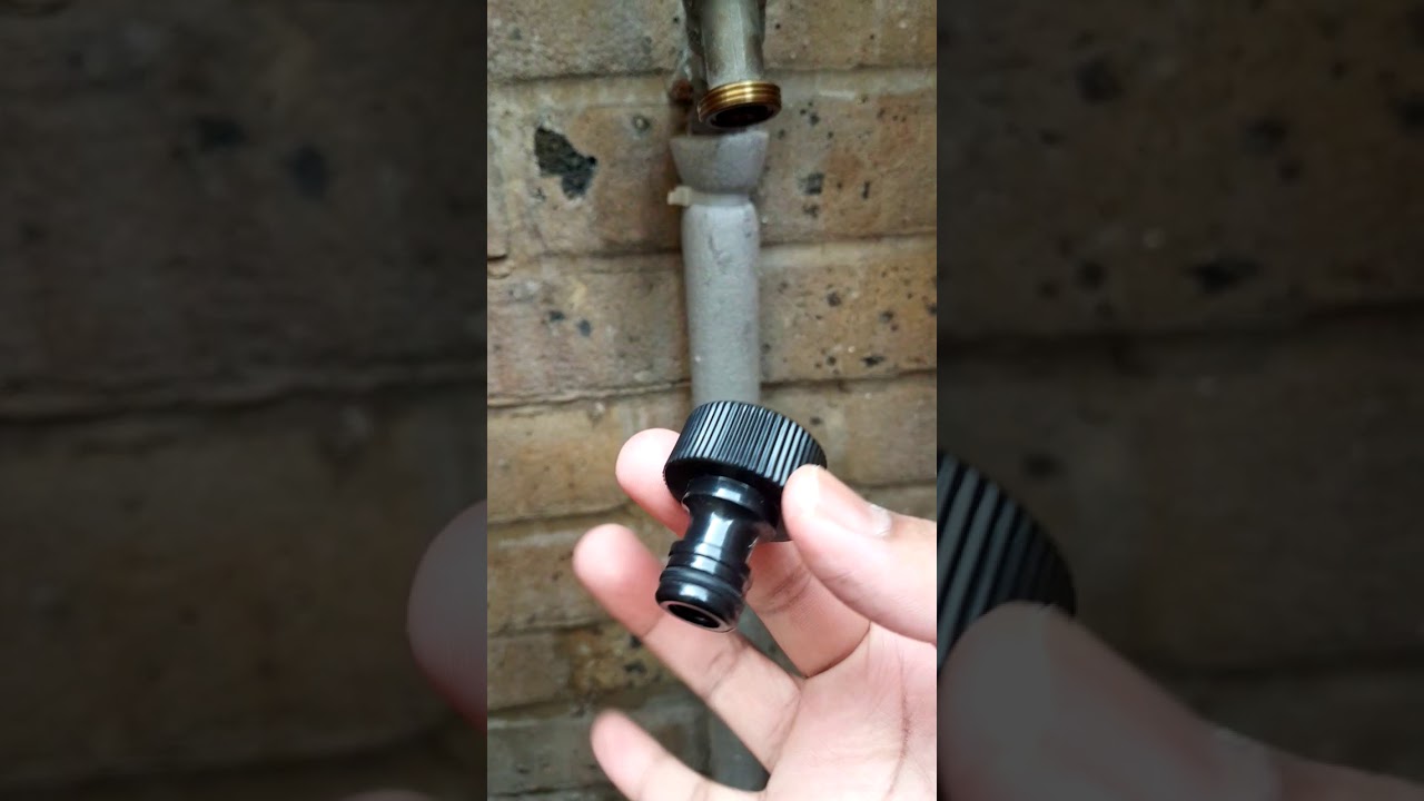 Connecting hose to outside tap