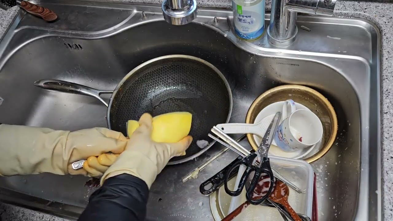 아침 설거지