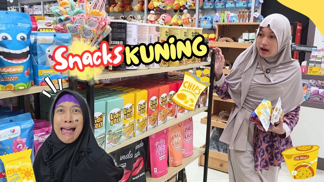Aqilla Borong Snack Unik Warna Kuning di Gramedia 😊 Aqilla's Diary