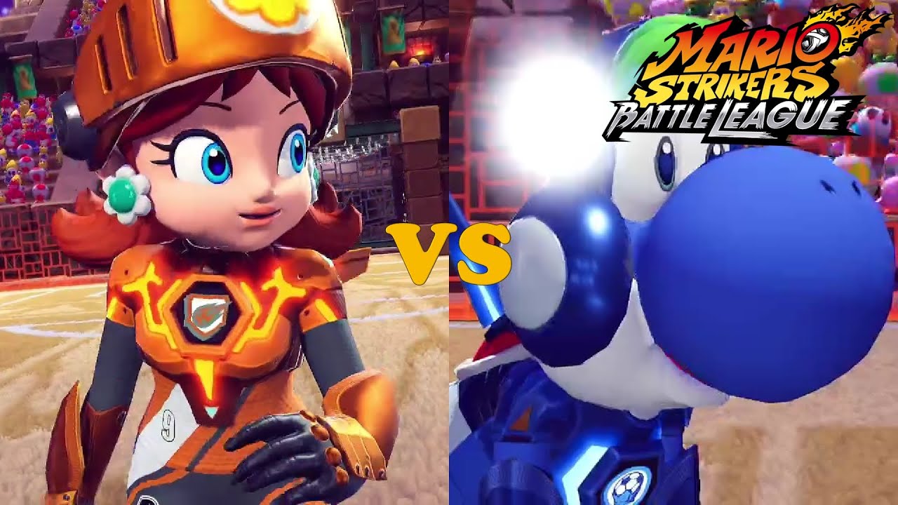 Mario Strikers: Battle League - Team Daisy vs Team Yoshi - Desert Ruin