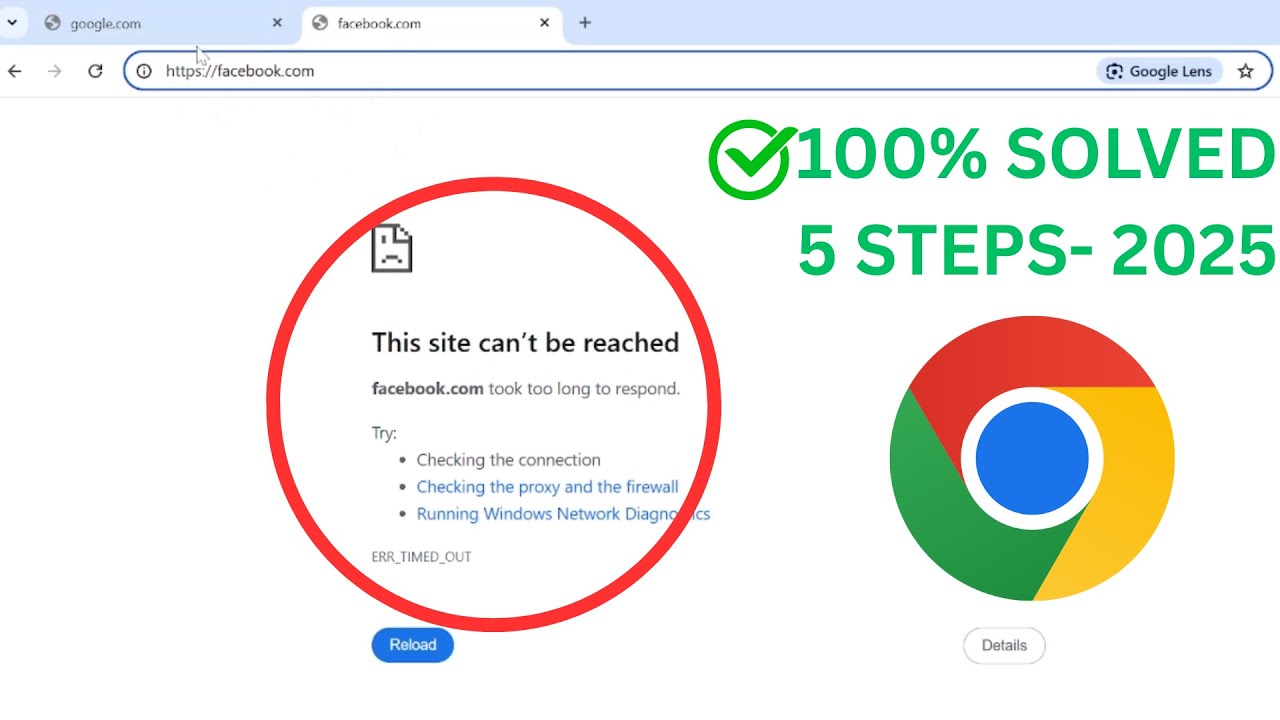 This Site Can't be Reached Problem GOOGLE CHROME |This Site Can't be Reached Error in Google Chrome✅