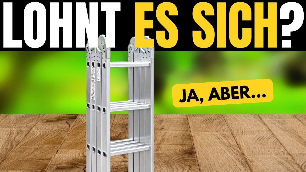 TREPPE Multifunktions-Gelenkleiter 4&times;4 &ndash; Klappbare Aluminiumleiter