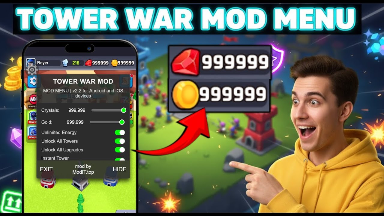How to use Tower War Hack for Unlimited Crystals and Gold