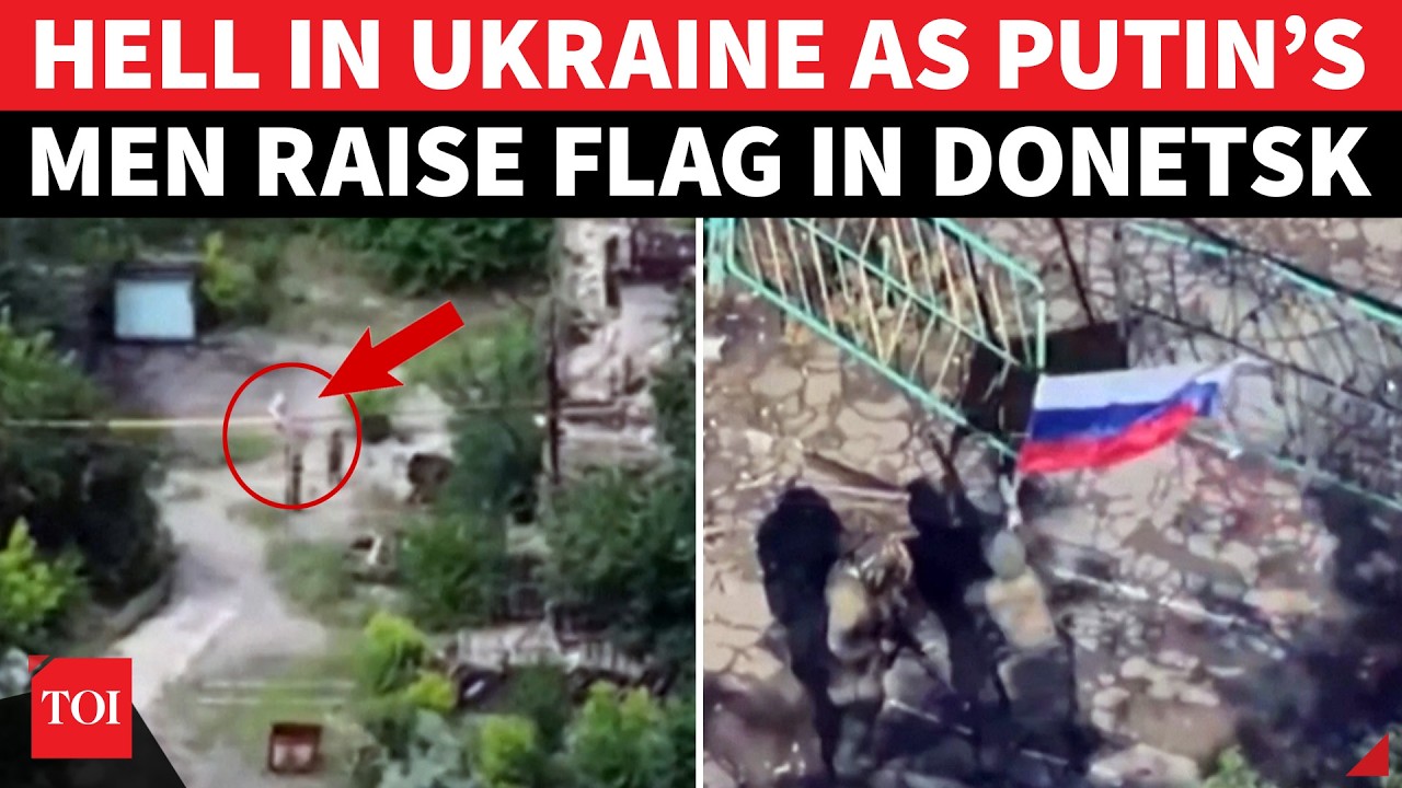 HUGE WIN For Putin: Russian Troops SEIZE 120 Sites, Unfurl Flag In Key Donetsk City | Ukraine War