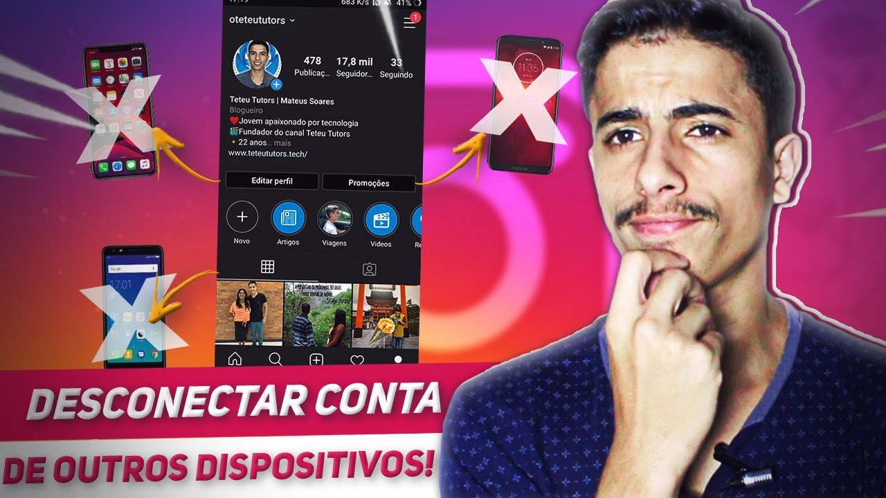 Como DESCONECTAR conta do INSTAGRAM de outros aparelhos!