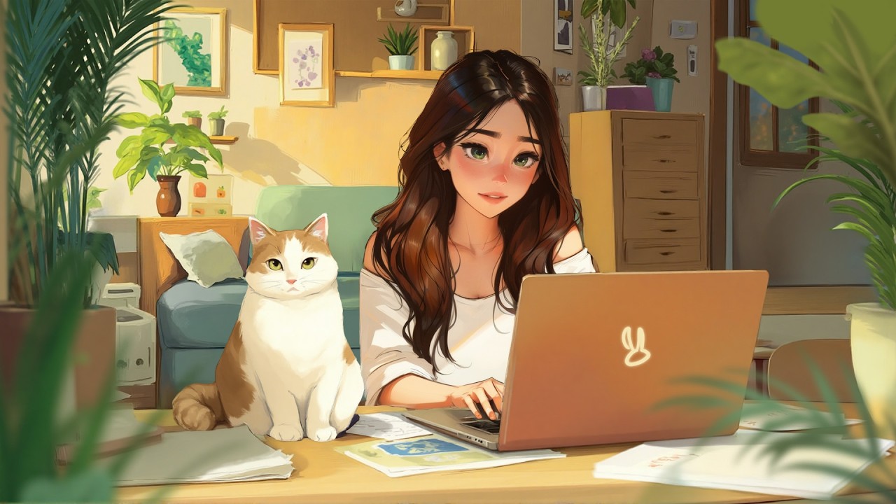 Peaceful Home Lofi 🖥️ Cozy Lofi for Deep Focus 🌿 Stress Relief & Study Music