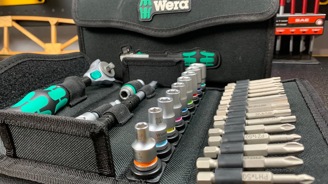 Wera Zyklop 1/4 & 3/8 SAE ratchet sets tabletop review and Wera brand overview / features