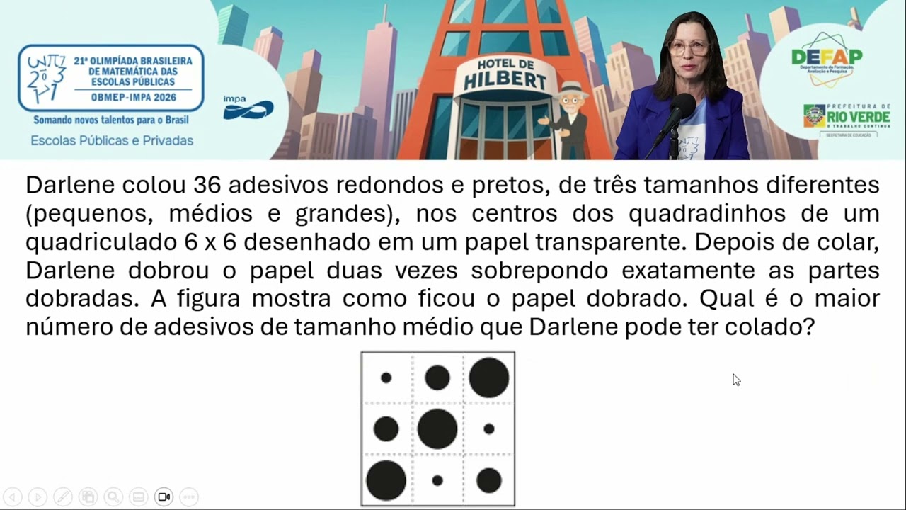 Questão OBMEP 2025 - Nível 02 - Dobradura e adesivos