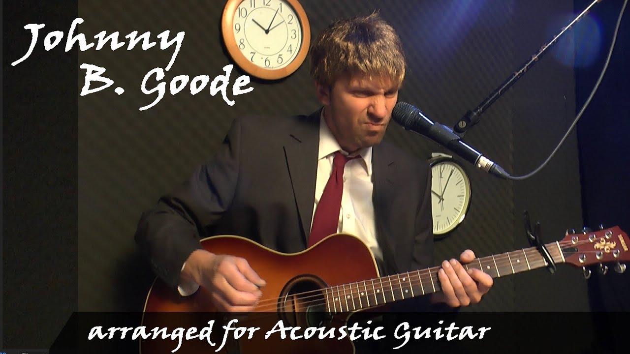 Johnny B.  Goode on ONE Acoustic Guitar