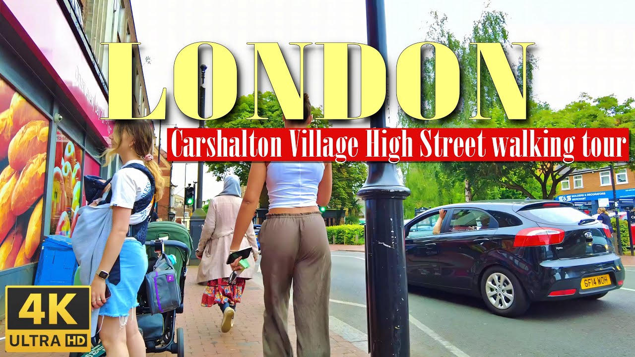 Carshalton Village High Street London walking tour | [4K]