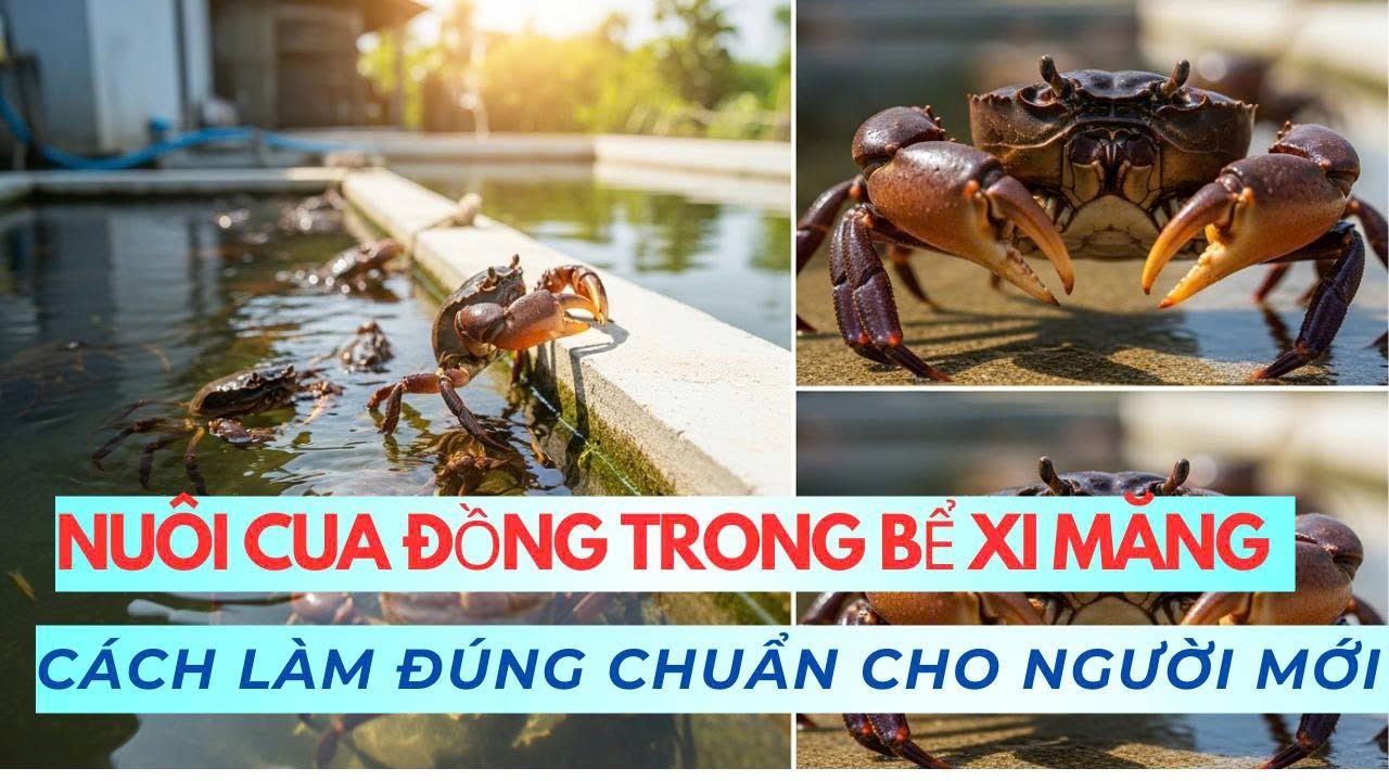 Nuôi Cua Đồng Trong Bể Xi Măng Tại Nhà | Hướng Dẫn A–Z Cho Người Mới Bắt Đầu