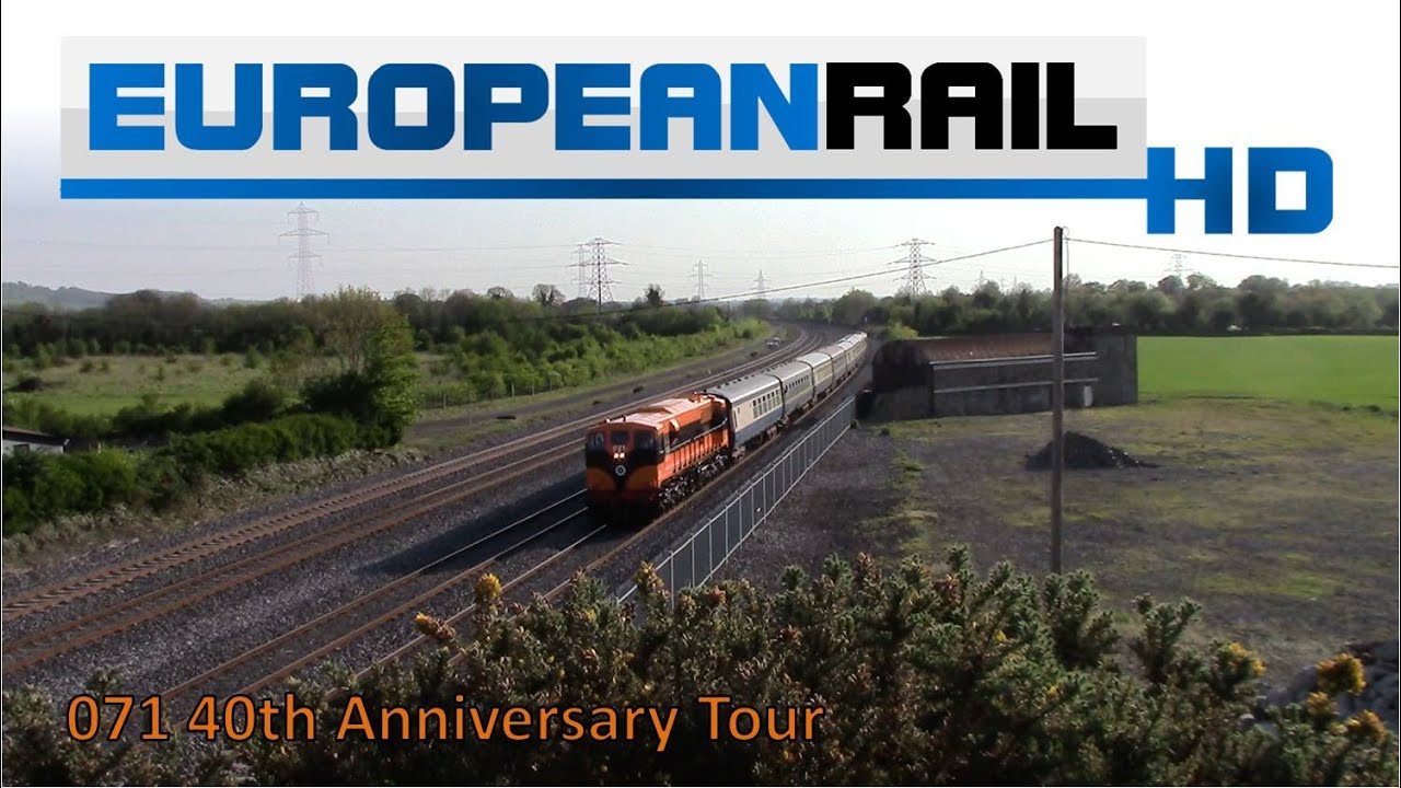 Iarnr&oacute;d &Eacute;ireann Irish Rail 071 Locomotive 071 CIE 40 Years Livery + Cravens pass Stacumny Bridge