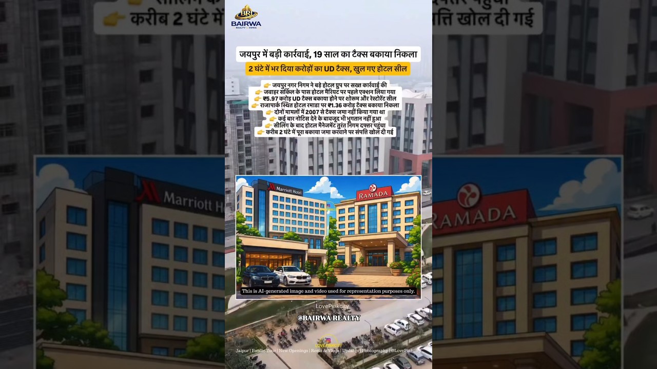 Jaipur Big Action 🚨 | Marriott & Ramada Sealed Over Crores Tax Due | Nagar Nigam Strict Move 💯