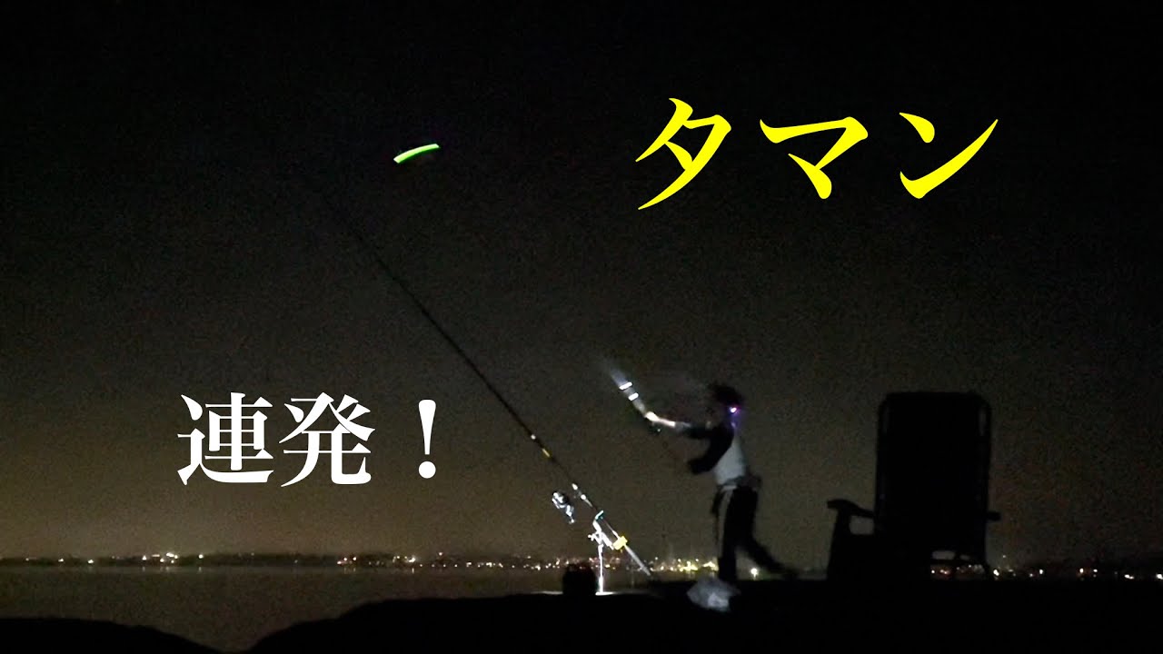 真夏の夜打ち込みで爆釣！やはりこのエサが釣れる。【沖縄釣り　okinawa fishing タマン】