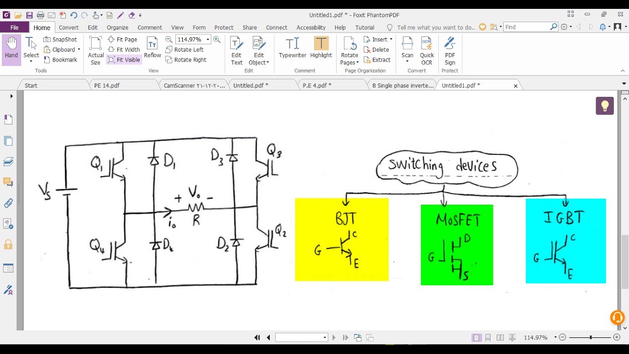 Power Electronic (1) | Section 14 | Single phase Inverter (1Ph VSI) شرح