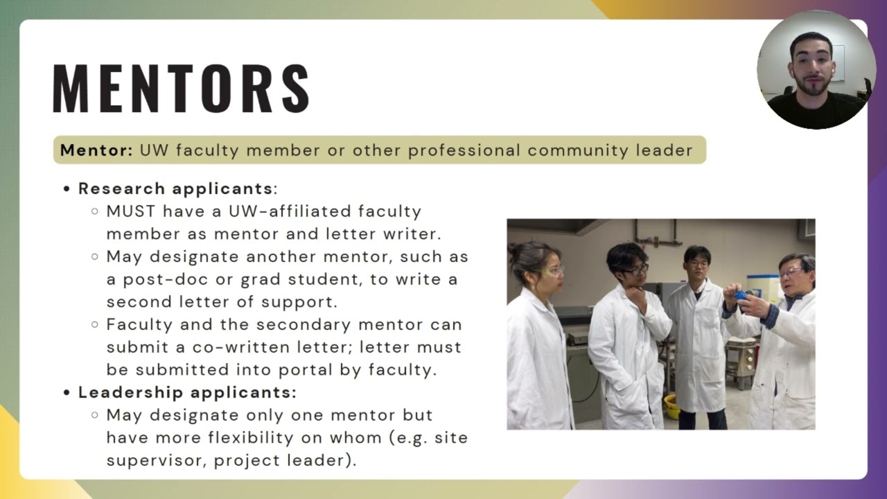 Mary Gates Endowment -  Eligibility, Award & Mentors