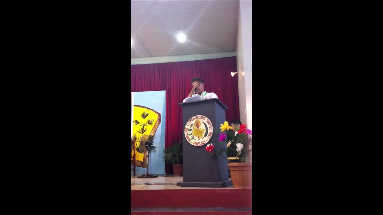 My graduation speech(Tagalog)