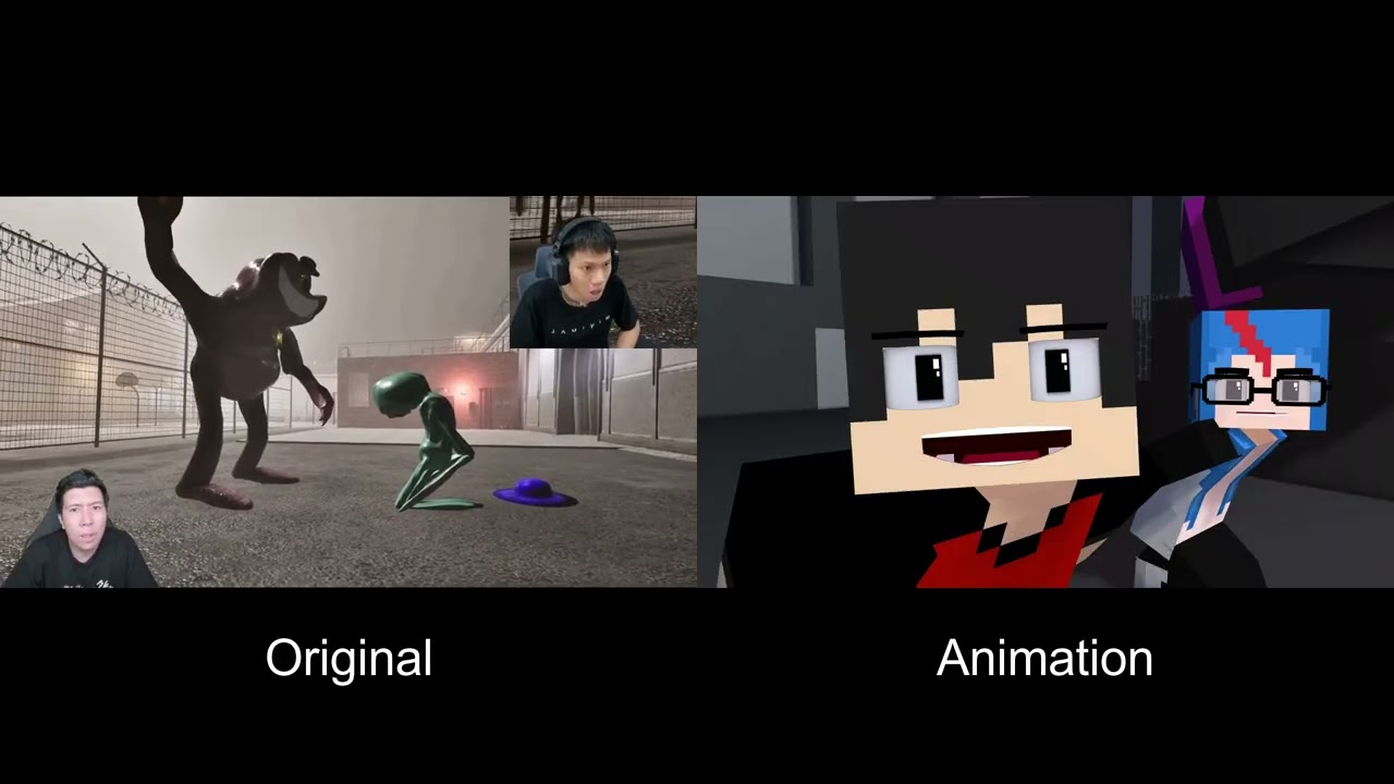 original vs animation - garten of banban 8
