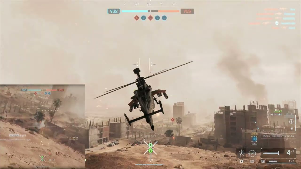 Battlefield 6 | Нью-Собек-Сити — соотношение убийств и смертей 117-3 [Ударный вертолёт], вид пило...