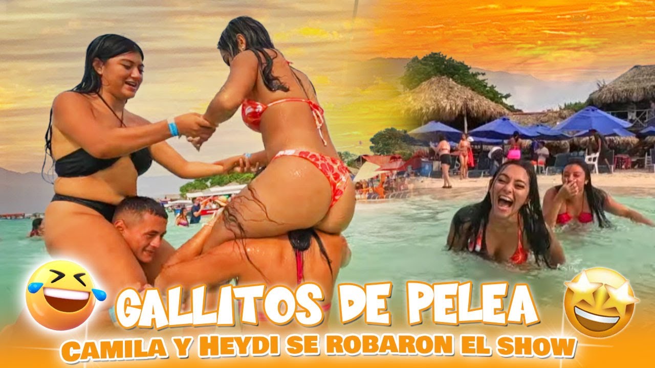 ASÍ DISFRUTAMOS DE LAS MEJORES PLAYAS DE COLOMBIA. HEYDI por poco y enseña TODO😳🤣