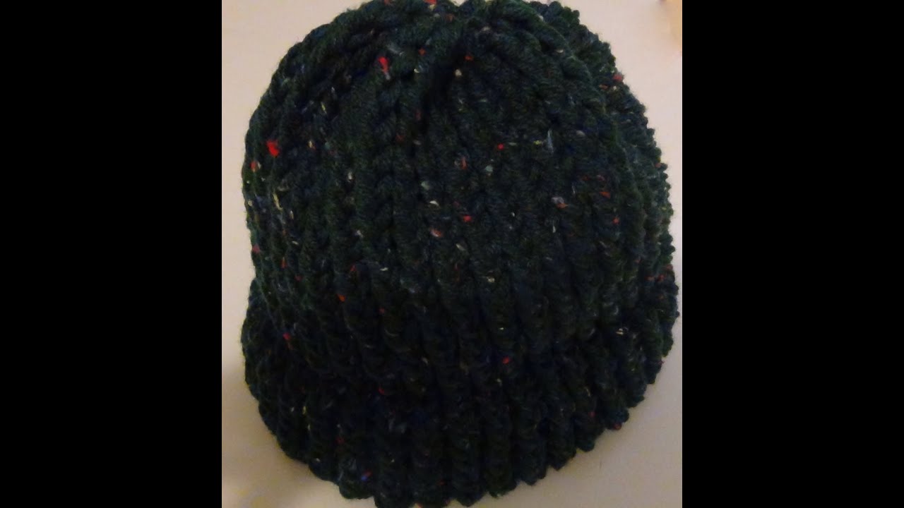 Knifty Knitter Hat with Brim on the Green Round Loom