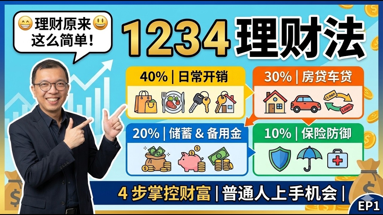 财务规划系列 EP1 | 1234理财法：普通人最容易上手的财富分配方案