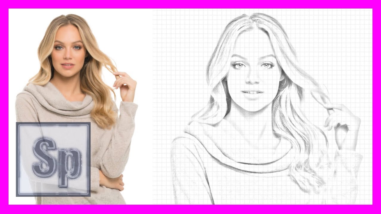 Photoshop - Convertir foto a dibujo a lápiz usando Photoshop. Tutorial en español HD