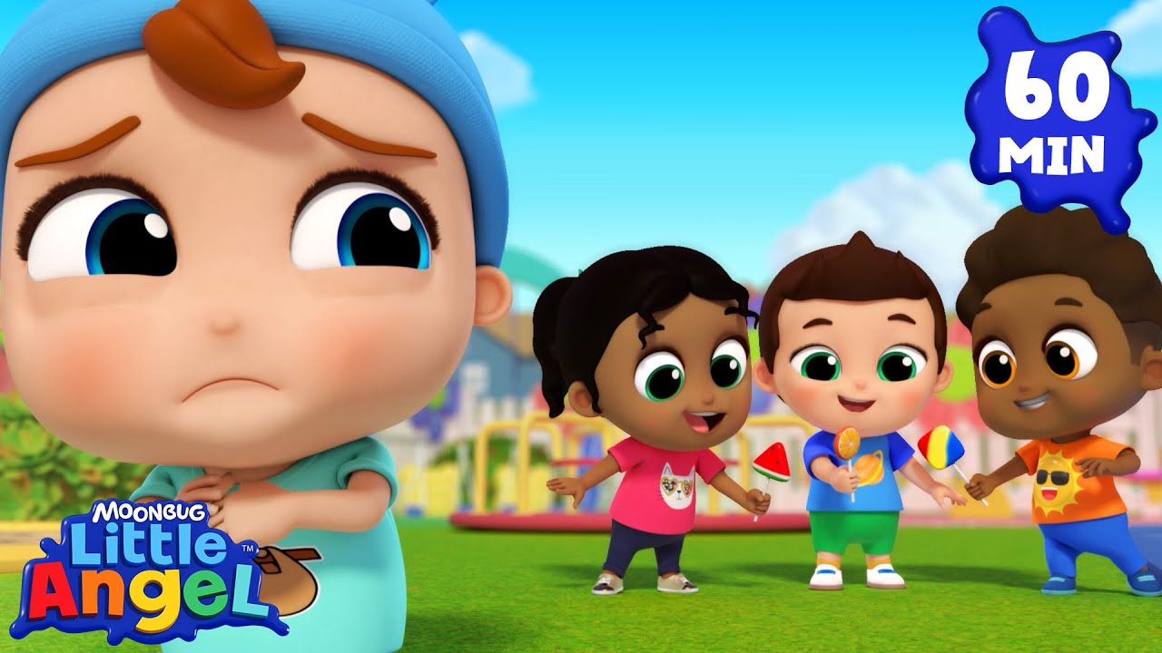 Sweet Treat Lollipop Fun! 🍭😋🎵 + More | Little Angel | Moonbug Kids - Learning Song Loops
