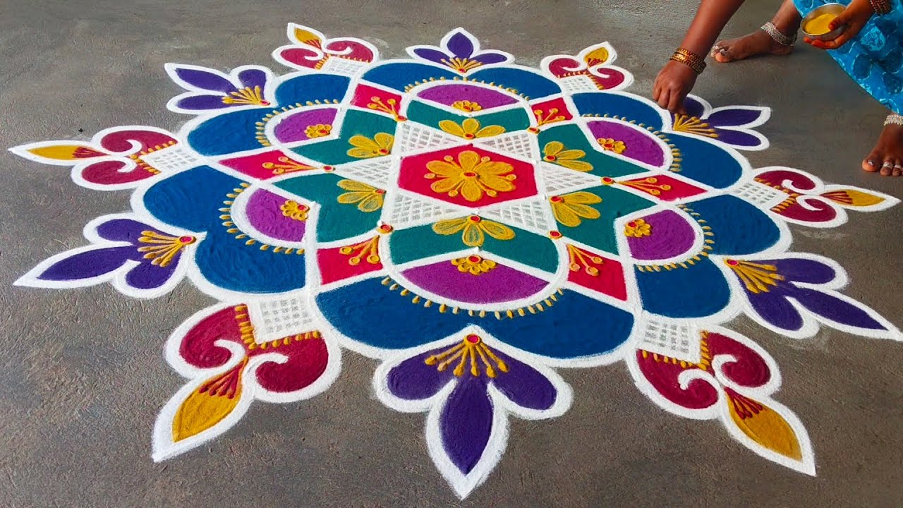 7×4 beautiful rangoli simple design 🙏❤️❤️❤️❤️