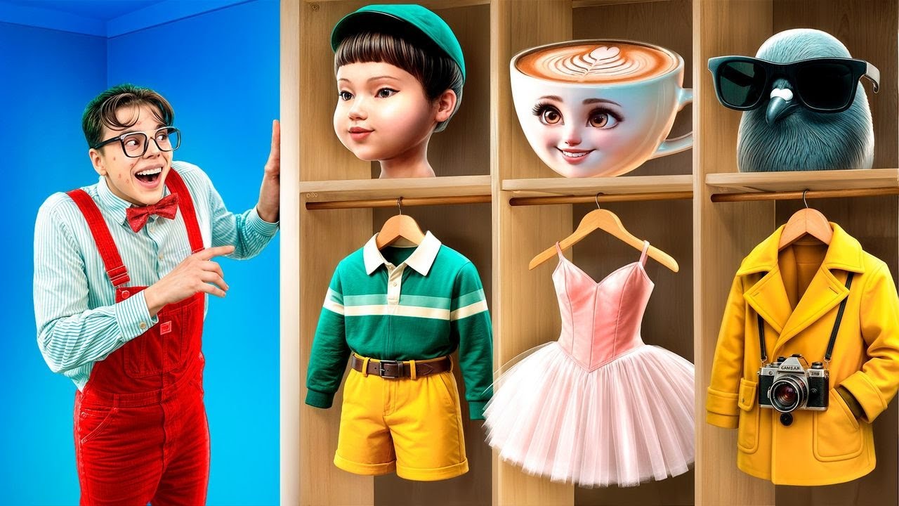 Make-over van nerd tot reusachtige Squid game pop! Chul-su en Young-hee! Hoe word je SGD?