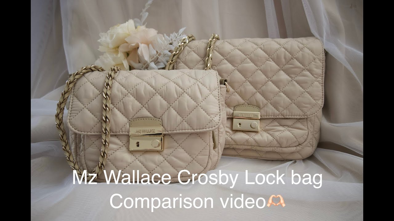 MZ Wallace Crosby lock bag comparison in Small & Medium!