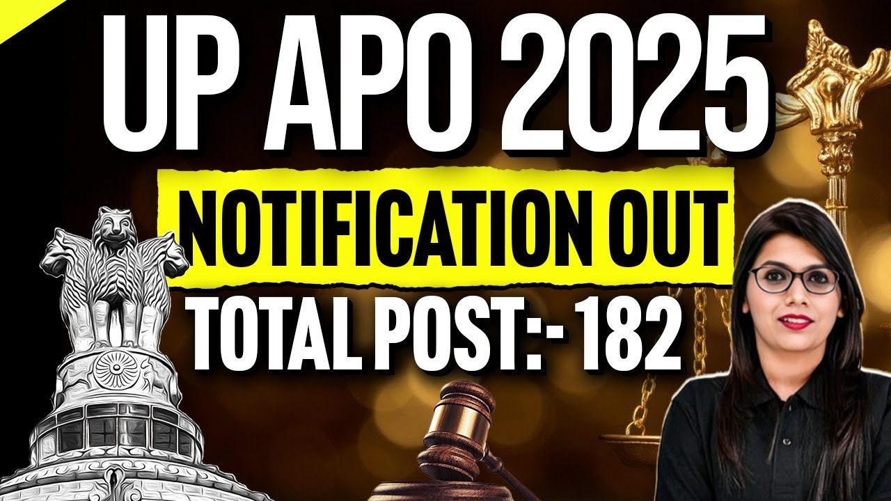 UP APO 2025 Notification Out 📢| 182 Vacancy | UP APO Eligibility, Age, Syllabus, Last Date