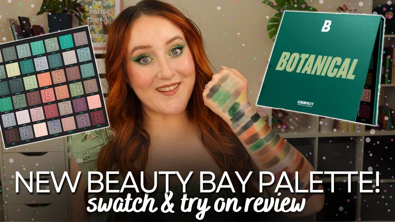 BEAUTY BAY BOTANICAL *NEW* 42 PAN EYE SHADOW PALETTE REVIEW! Swatches & First Impression Try On Haul