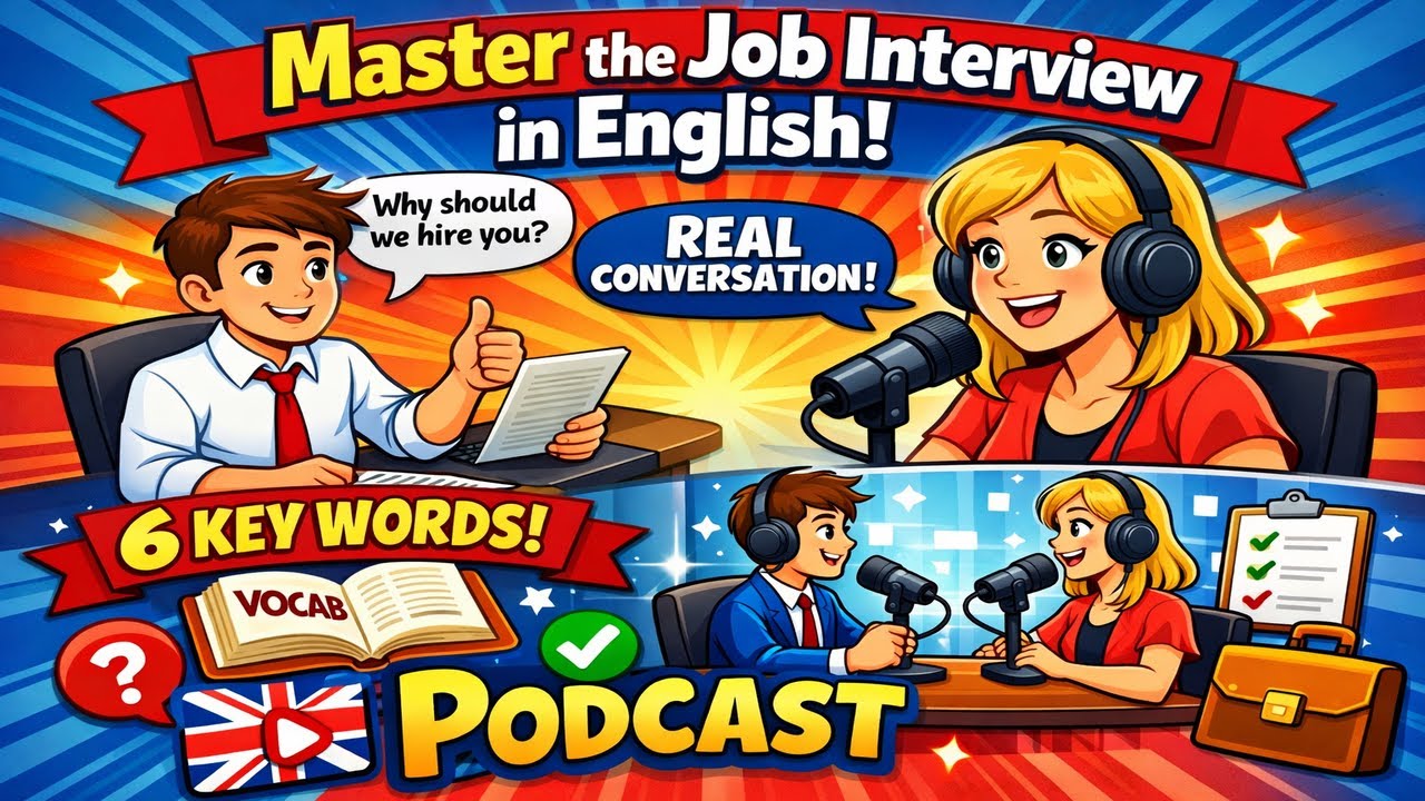 Master the Job Interview in English | 6 Key Words & Real Conversation Podcast