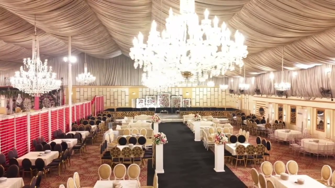 Drone Shoot Royal Banquet Hyderabad Jamshoro Road #weddingdecoration #cinematicshots #tsstudio 