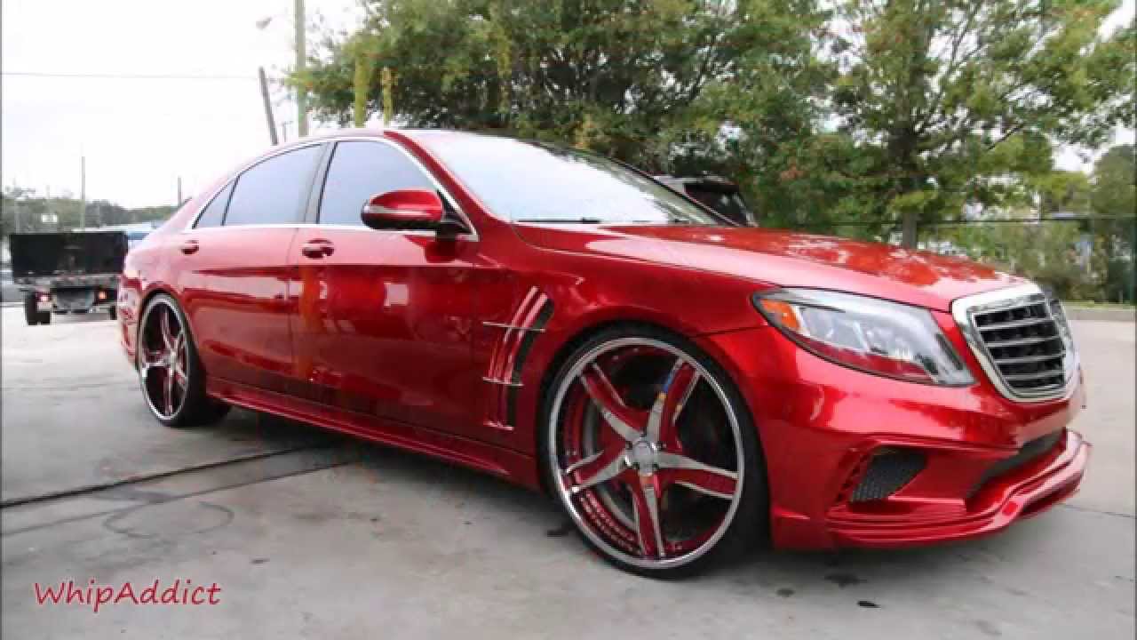 WhipAddict: Big Money Dig's Kandy Red 2015 Mercedes Benz S550 on 24