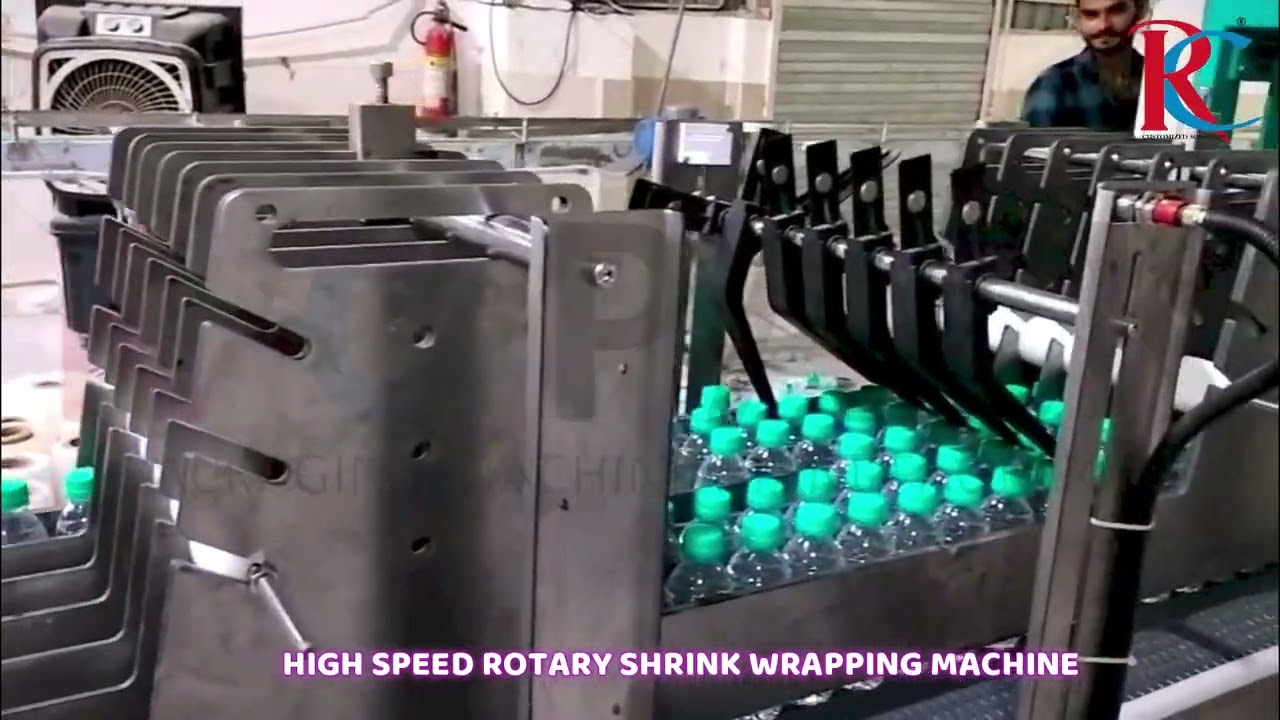 Smallbottle Automatic Shrink Wrapping Machine for Beverage Packaging | Linear Rotary Type | RC PACK