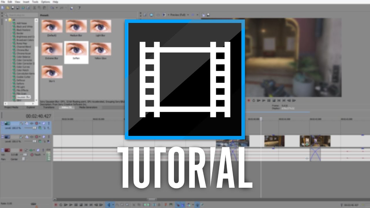 Sony Vegas Tutorial: How to Transition/Fade in Blurred Clips