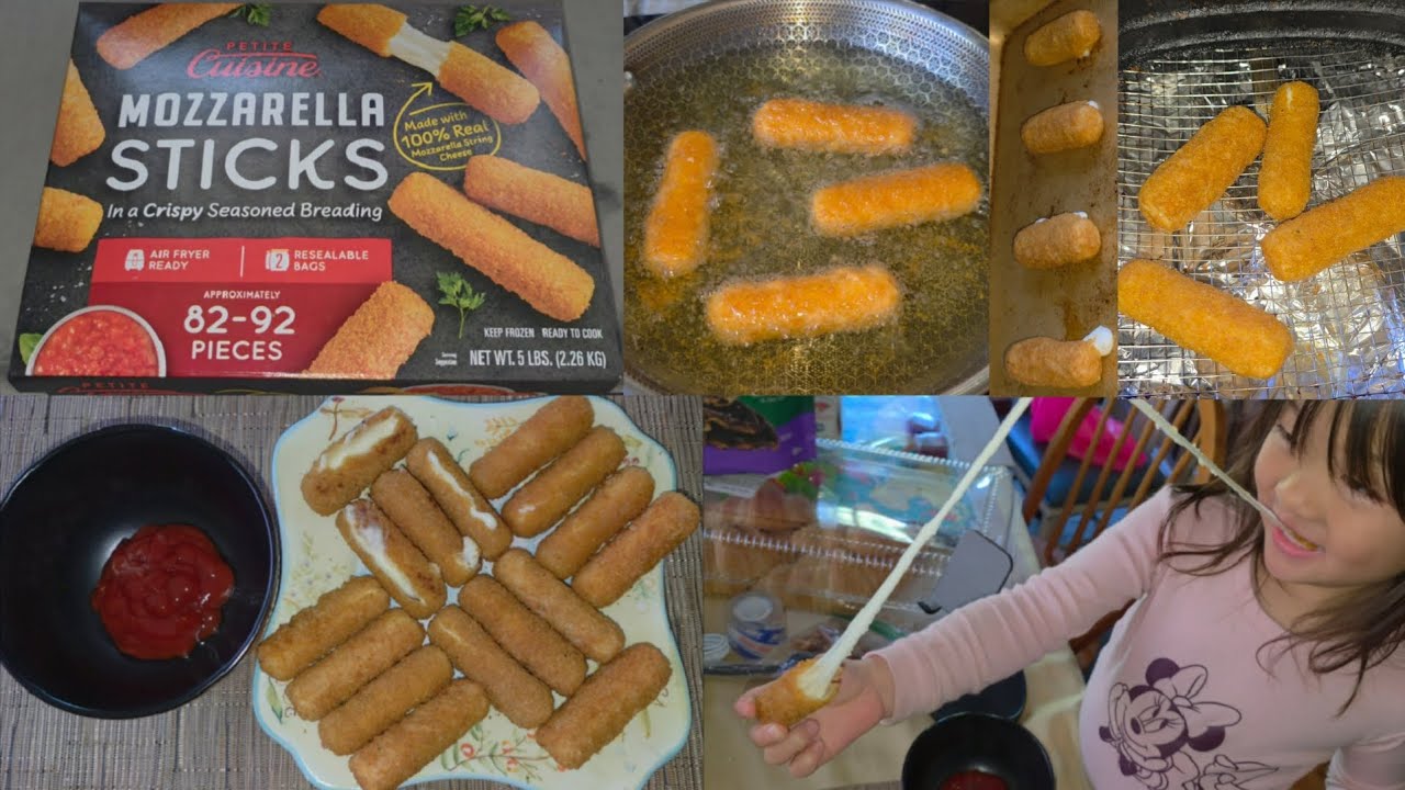 Costco Sale Item Review Petite Cuisine Mozzarella Sticks in a Crispy Seasoned Breading Taste Test