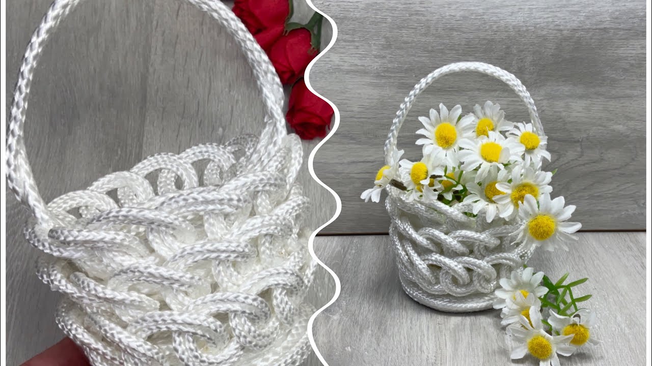 Сделаем сами!!!Ажурная корзинка в подарок.А можно и свой дом украсить./ DIY Gift basket