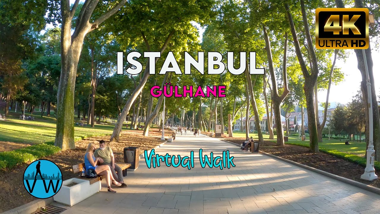 ⁴ᴷ⁵⁰ ISTANBUL WALK 🇹🇷 Historical Garden at the Middle of Istanbul - Gülhane(House of Roses)